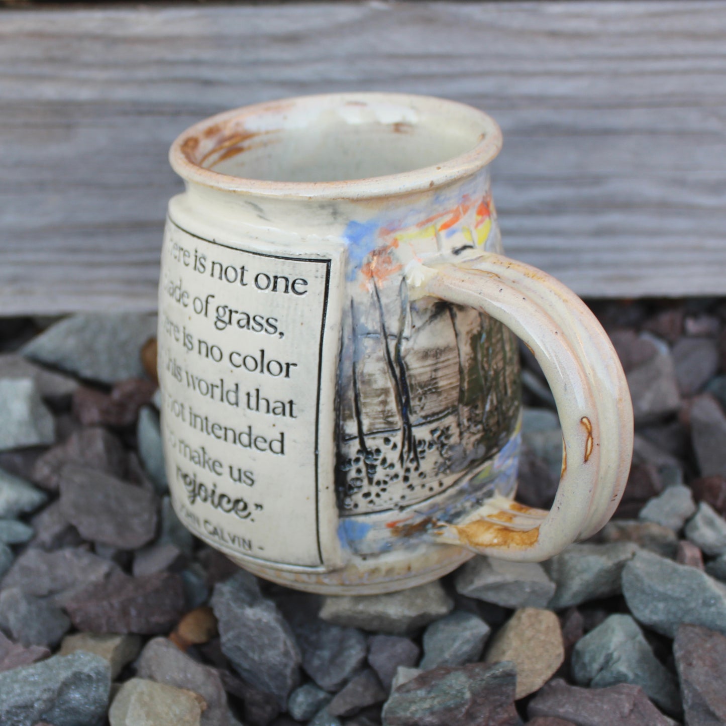 Calvin “Rejoice” Mug
