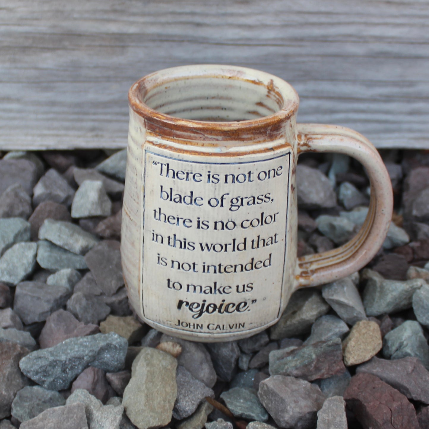 Calvin “Rejoice” Mug