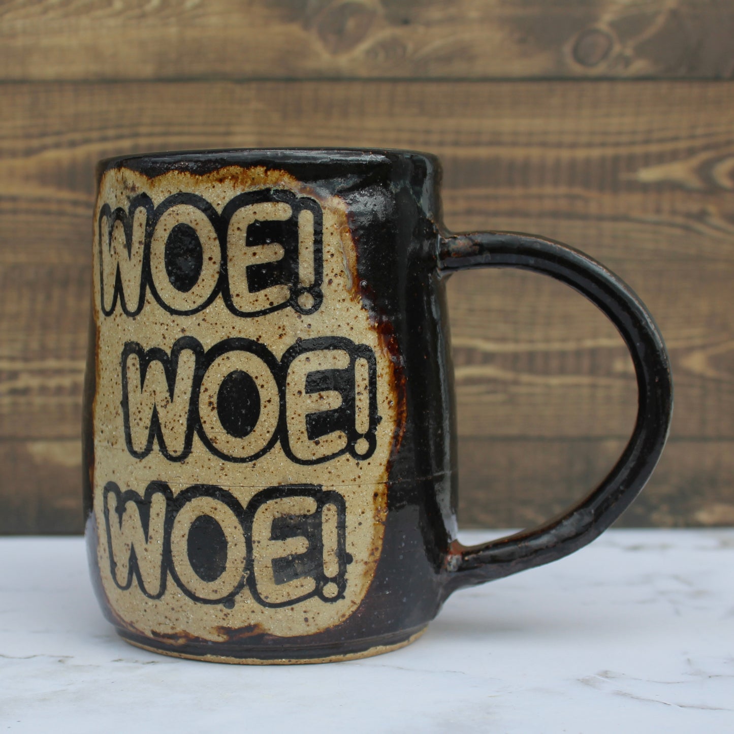 “Woe! Woe! Woe!” Mug