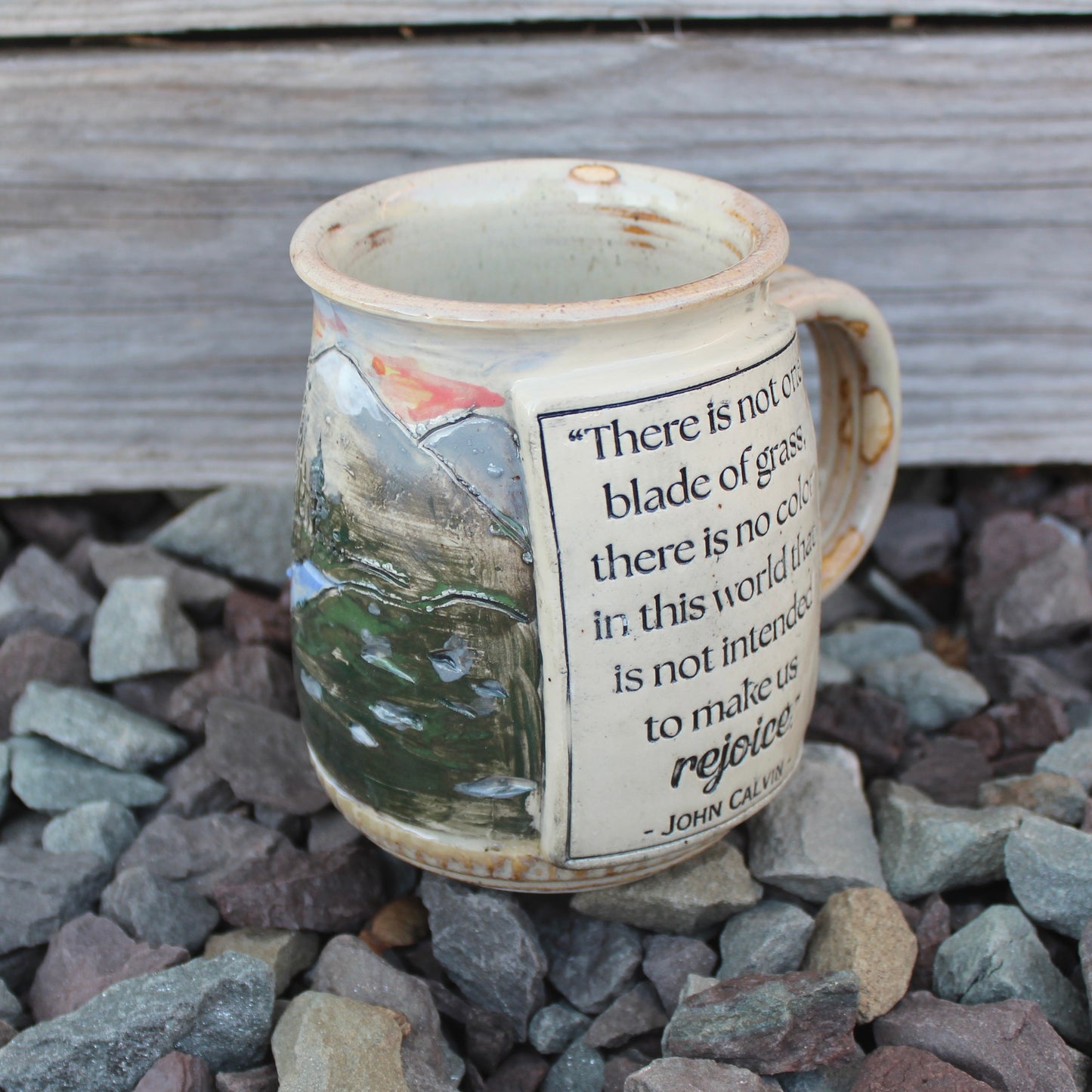 Calvin “Rejoice” Mug