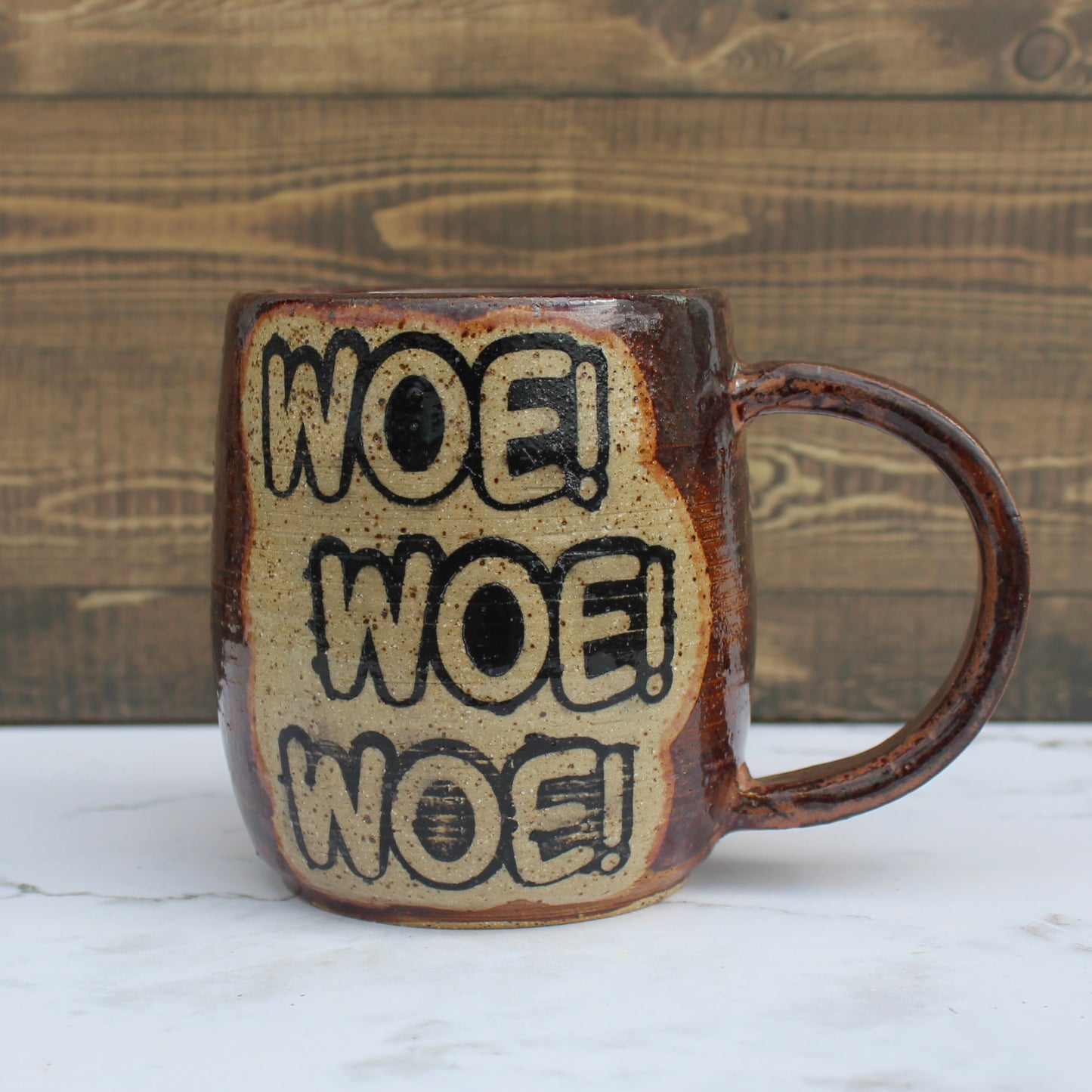 “Woe! Woe! Woe!” Mug